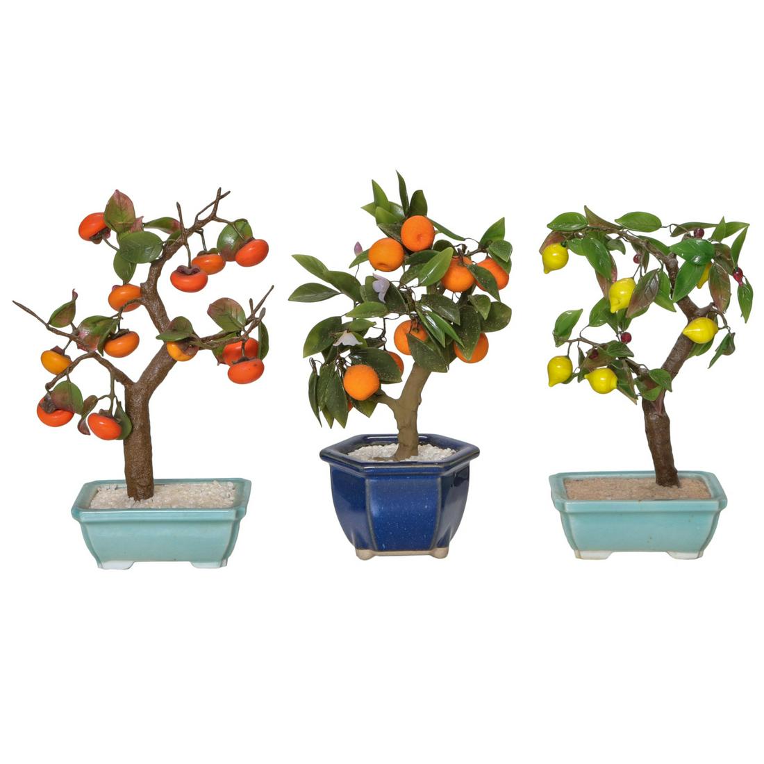 Vintage Jadeite Orange and Lemon Fruit Trees (1 of 5)