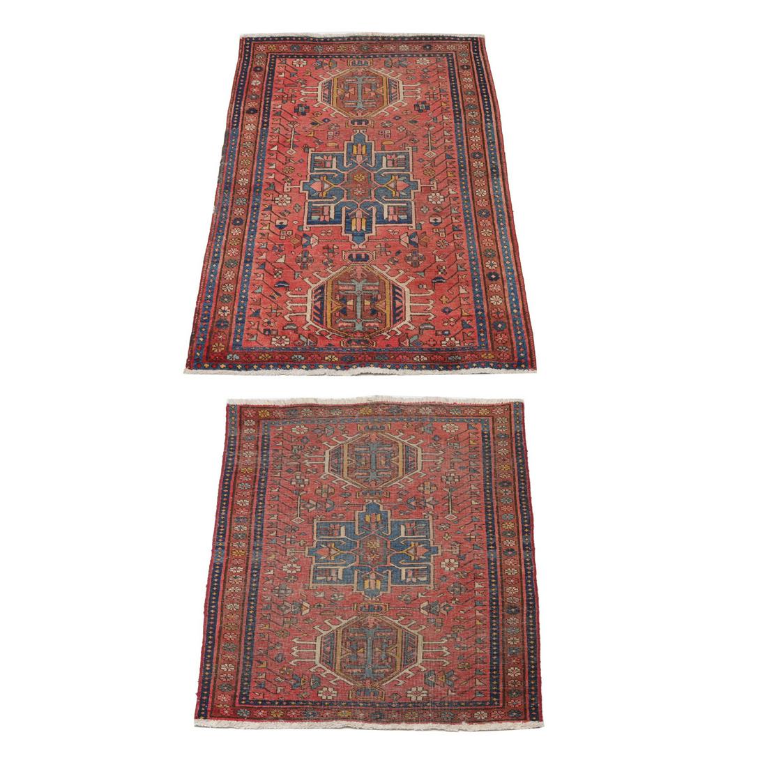 Karajeh Rugs, Companion Pair, 2'11" x 4'8" and 2'11" x 4'5" (1 of 5)