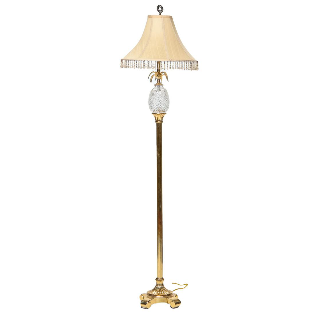 Waterford Crystal and Brass Floor Lamp (1 of 2)