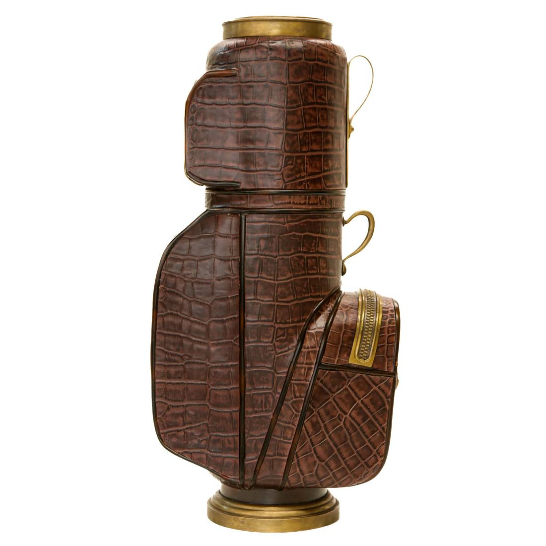 Maitland Smith Umbrella/Cane Stand in Golf Bag Form (1 of 4)