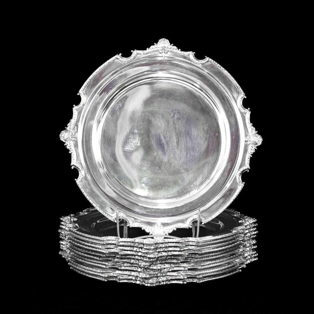 Silver Plated Shaped Chargers, Set of 12 (1 of 2)