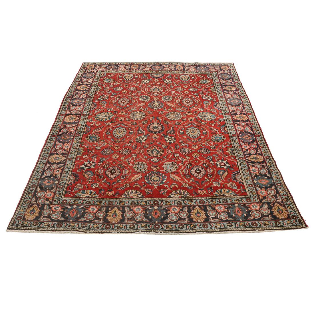 Kashan Rug, 7'3" x 9'9": Kashan Rug, 7'3" x 9'9"