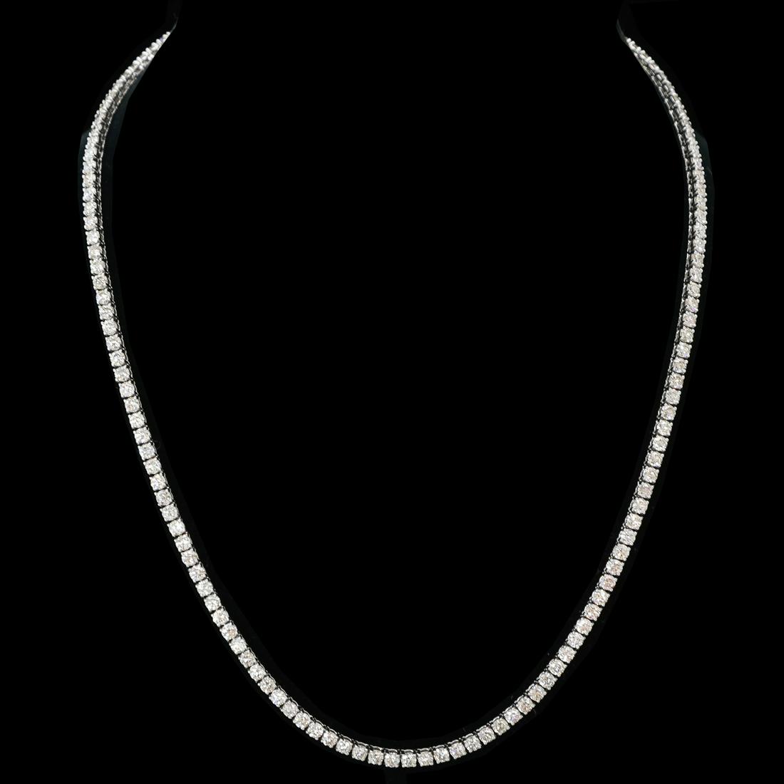 17" 14K White Gold Diamond Necklace (1 of 4)