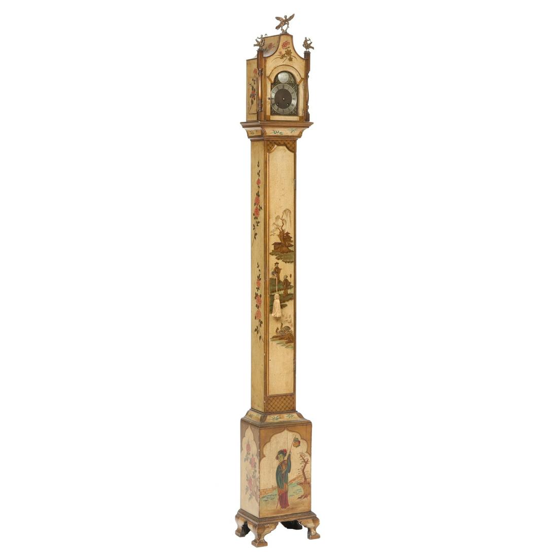 19th C. Chinoiserie Lacquered Grandmother Clock (1 of 7)