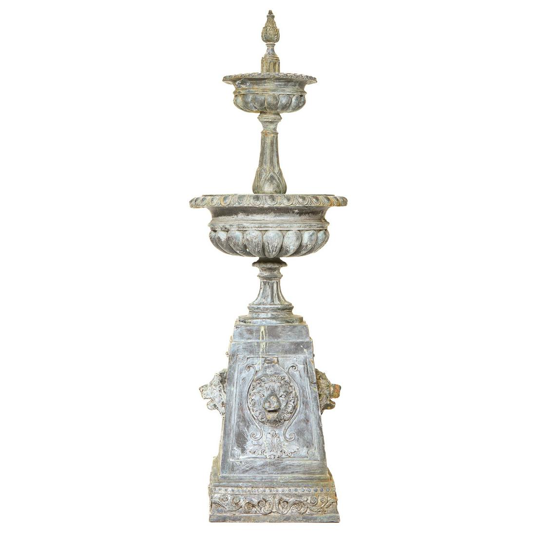 Large Bronze Two-Tier Fountain (1 of 5)