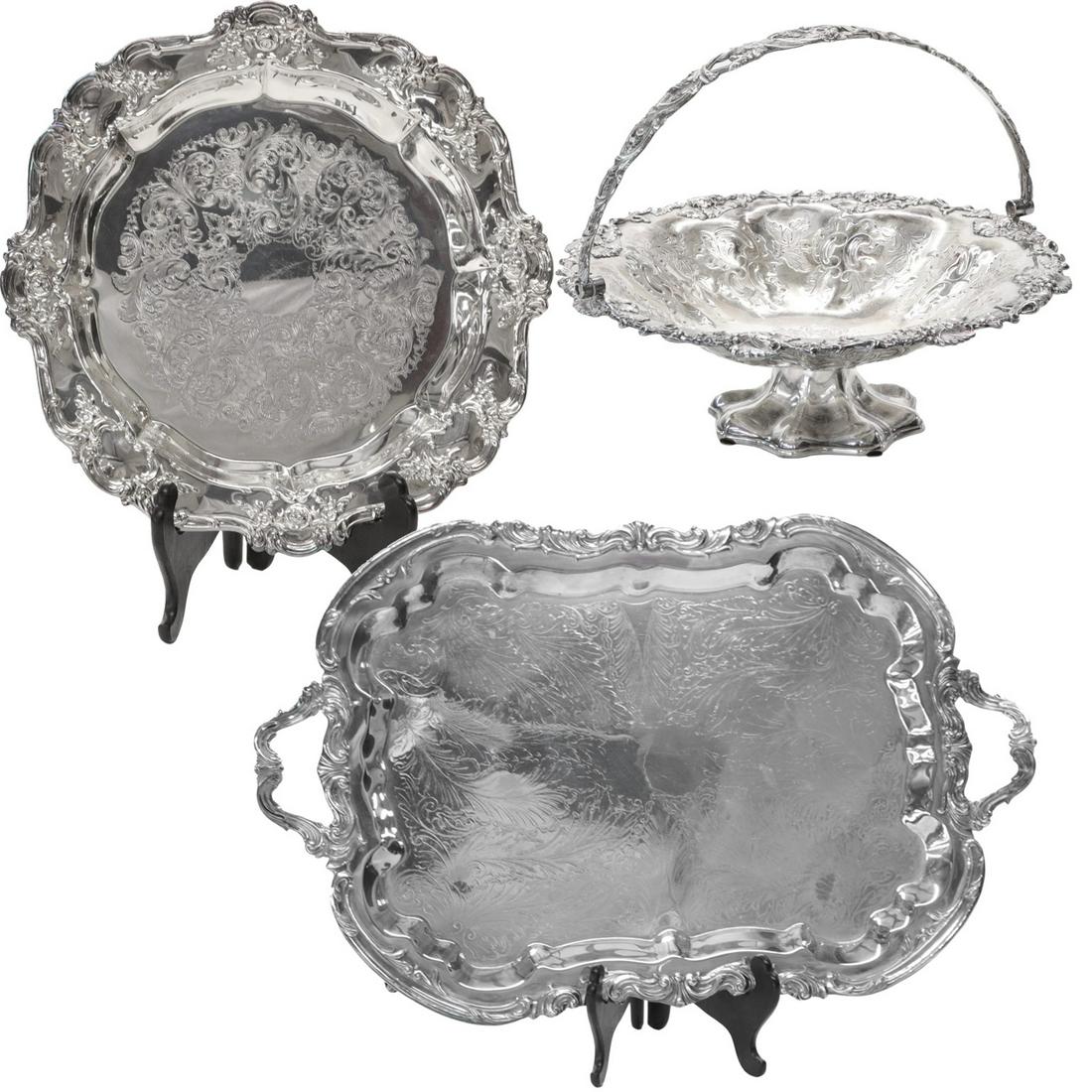 Group of Silver Plated Items, Three Total (1 of 7)