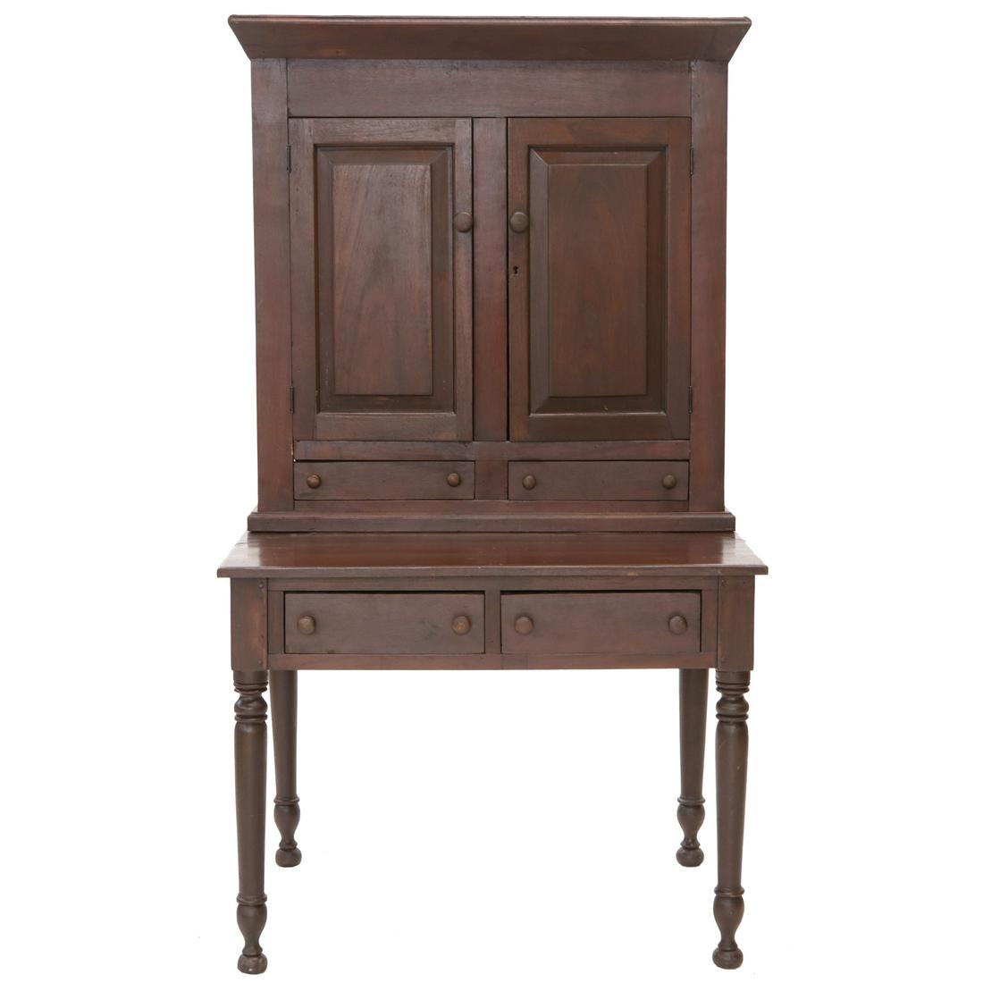 19th C. Mahogany Early American School Master Desk (1 of 7)