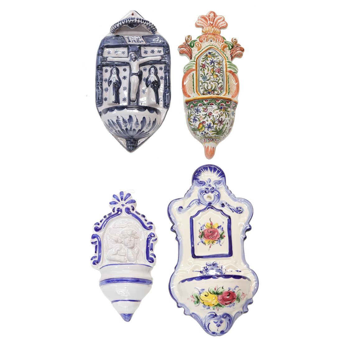 Group of Italian Porcelain Holy Water Fonts (1 of 6)