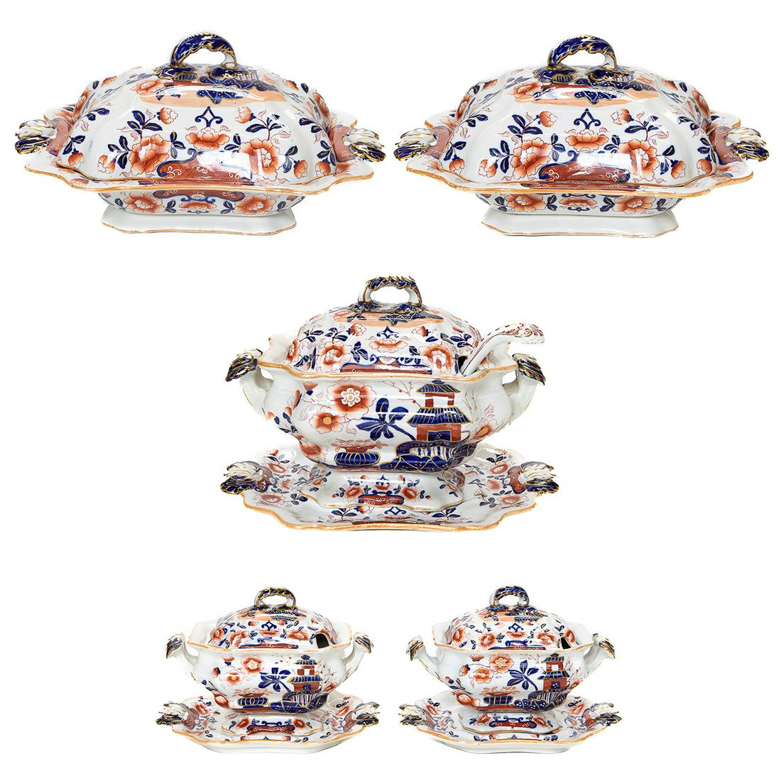 Antique Mason's Ironstone Group of Tureens, Nine Total Pieces (1 of 8)