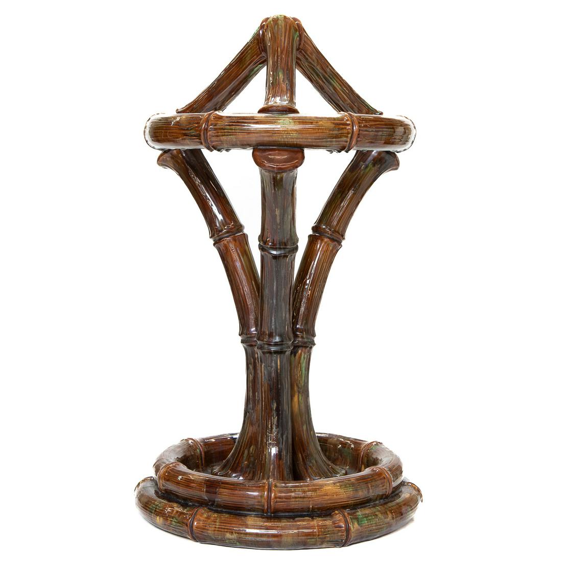 19th C. T.C. Brown - Westhead Moore and Company Earthenware Majolica Style Umbrella Stand, C. 1880 (1 of 6)