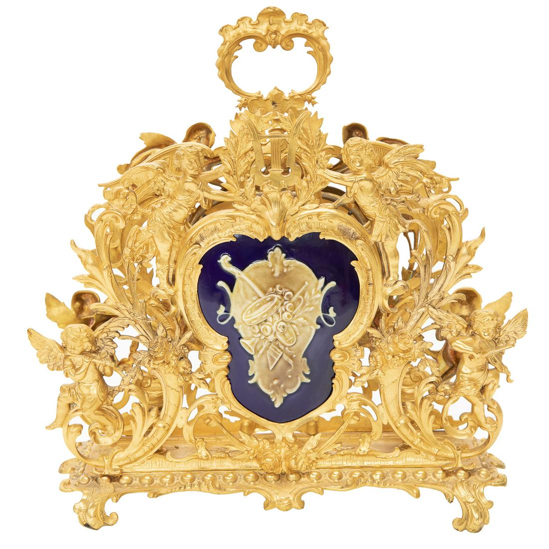 19th C. Gilt Louis XV Baroque Style Bronze Magazine Holder, C. 1880 (1 of 5)