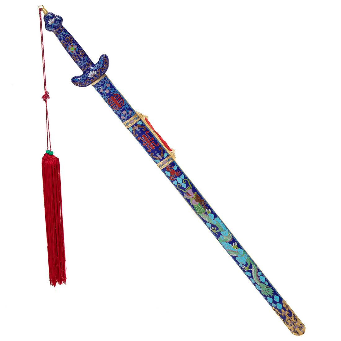 Vintage Cloisonne Handled Show Sword with Cloisonne Sheath (1 of 3)