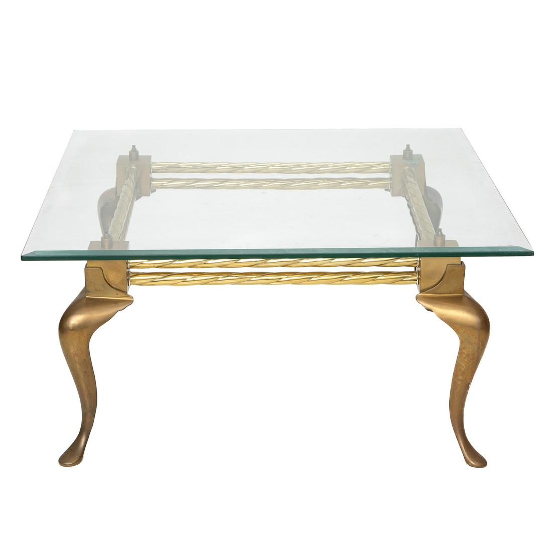Vintage Brass and Glass Coffee Table (1 of 4)