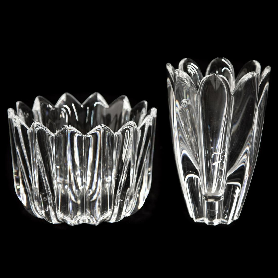 Vintage Orrefors Crystal Vase and Bowl (1 of 5)