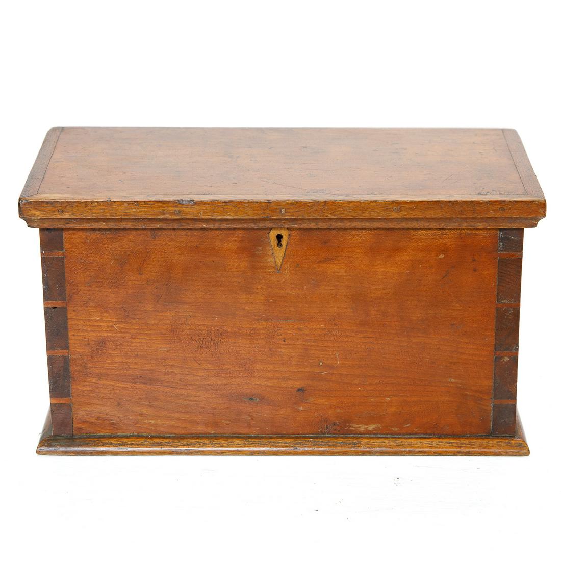 19th C. Early American Cherry Wood Storage Box with Dovetail Corners, C. 1880 (1 of 6)