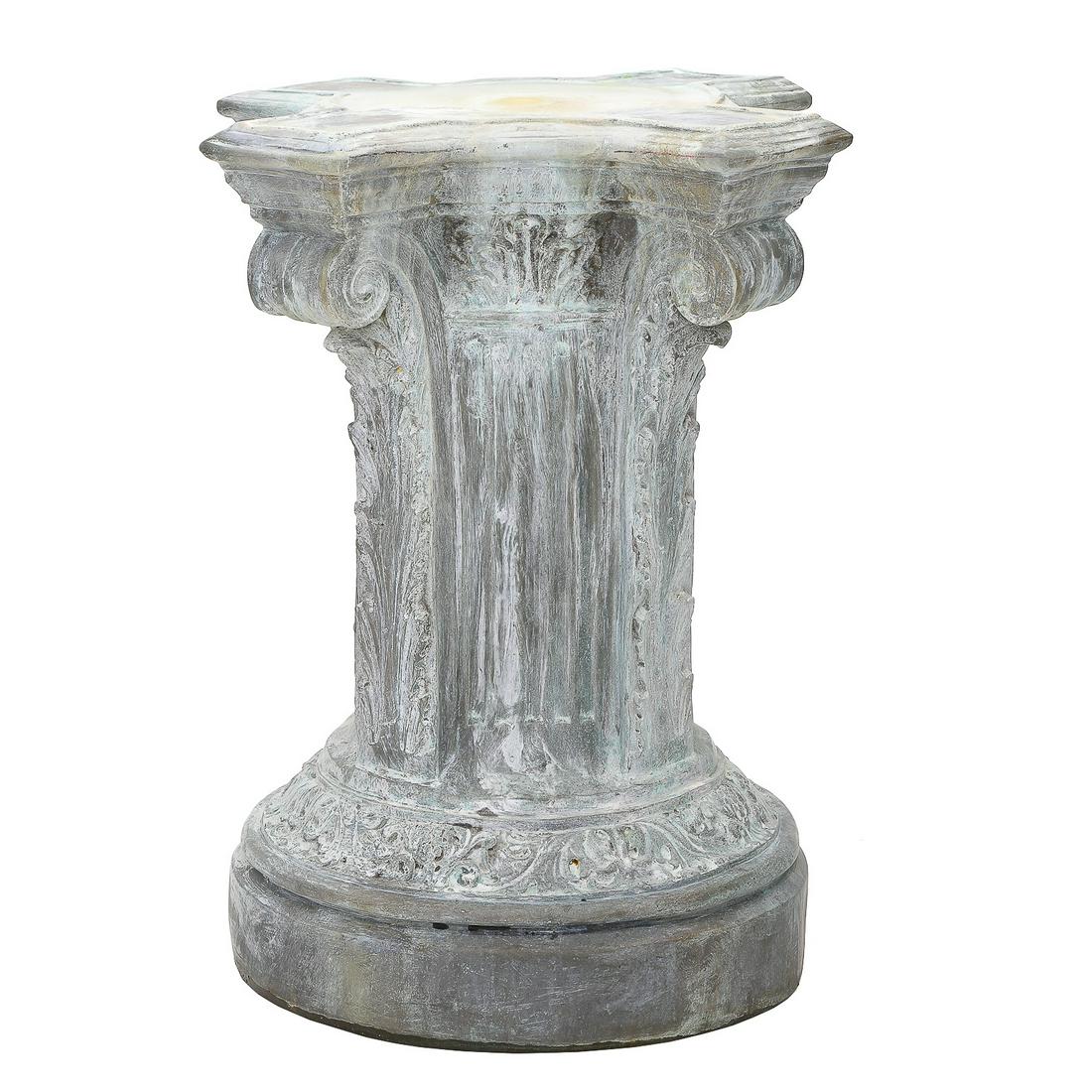 Verde Bronze Corinthian Column Shaped Pedestal (1 of 4)