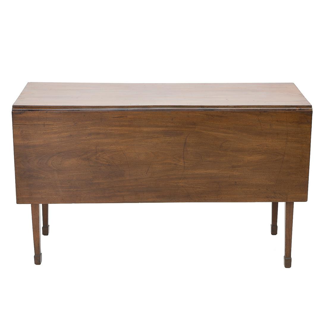 19th C. Georgian Style Mahogany Serving Table, Featuring Single Drop Leaf, C. 1880-1890 (1 of 6)