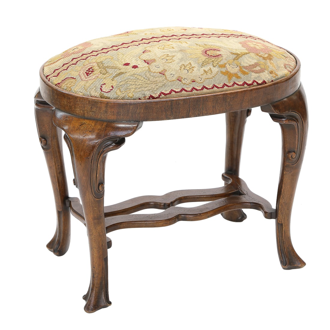 19th C. Georgian Style Oval Walnut Stool (1 of 6)