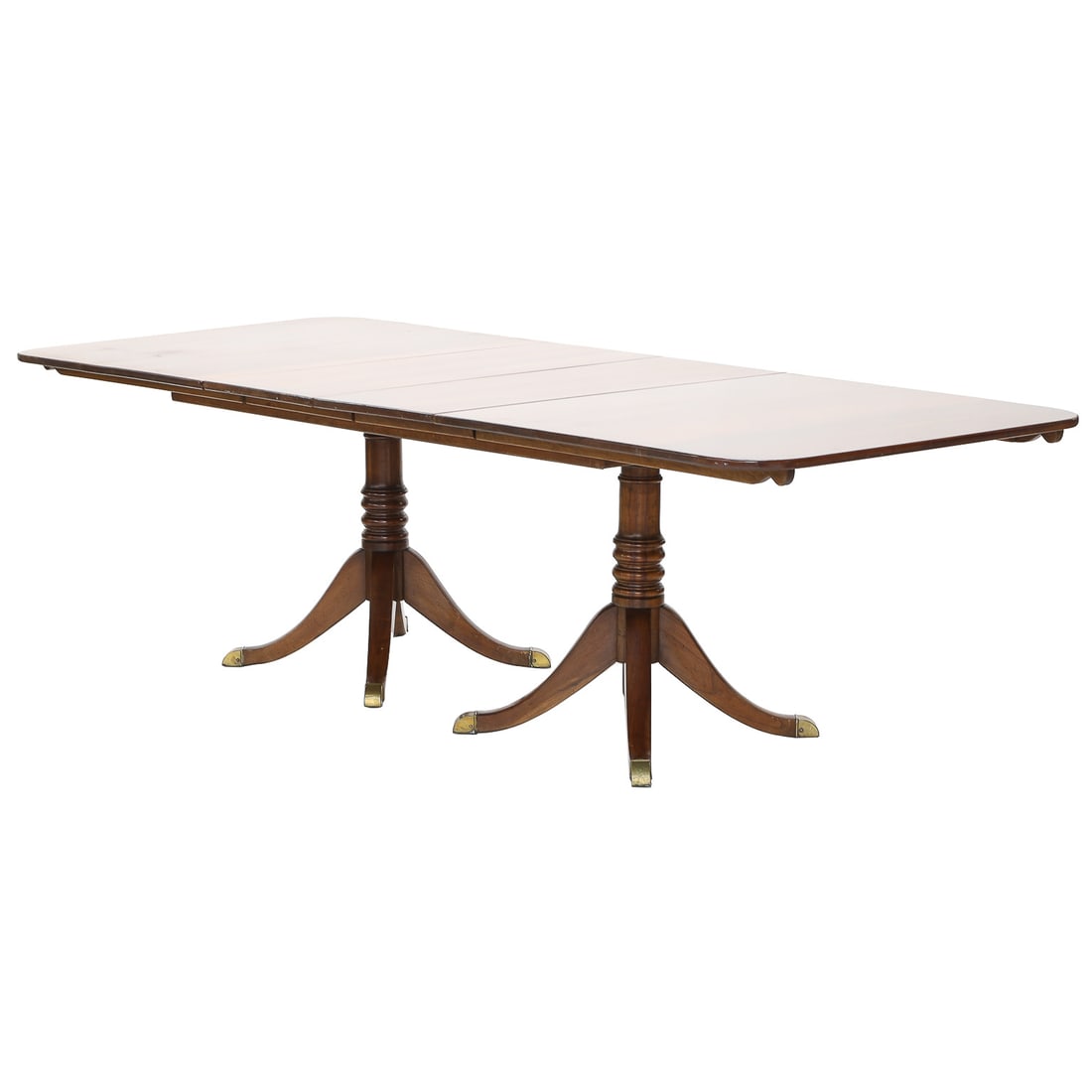 Vintage Discontinued Stickley Cherrywood Two Pedestal, Two Leaf Dining Table (1 of 9)