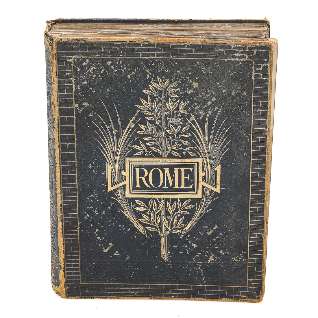19th C. Rare Leather Bound Book, ROME by Francis Way, Handsomely Bound and Wonderfully Illustrated (1 of 9)