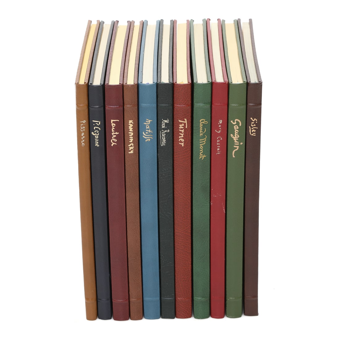 Collection of 11 Easton Press Books, Great Art and Artists Series, Collector's Edition: Collection of 11 Easton Press Books, Great Art and Artists Series, Collector's Edition, Copyright 1982, Includes: P. Cezanne, Pissarro, Matisse, Kandinsky, Henri Rousseau, Sisley, Lautrec, Mary Cassat