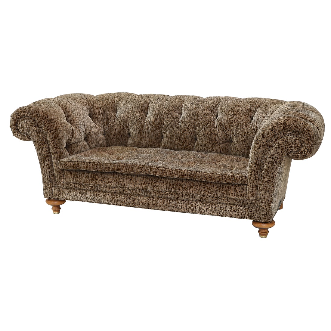 Discontinued Baker Furniture Chesterfield Style Sofa with Roll Over Arms (1 of 9)