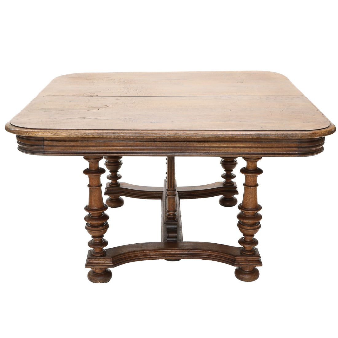 19th C. French Renaissance Oak Extending Dining Table (1 of 7)