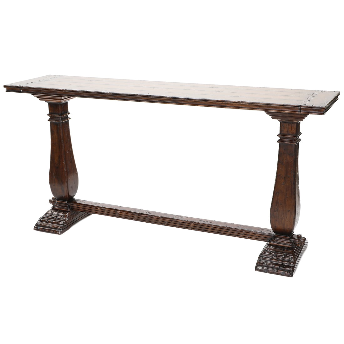 Century Furniture Plank Top Console Table in Distressed Finish (Discontinued) (1 of 8)