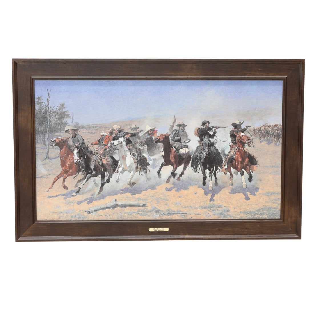 Frederick Remington Reprint on Canvas, A Dash for the Timber, 1889 (1 of 9)