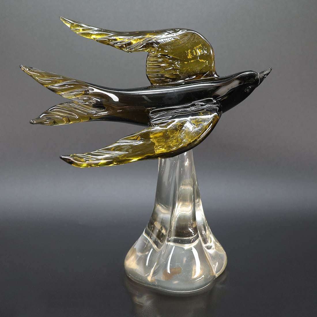 Vintage Murano Sommerso Green Bird Sculpture Italian Art Glass (1 of 6)