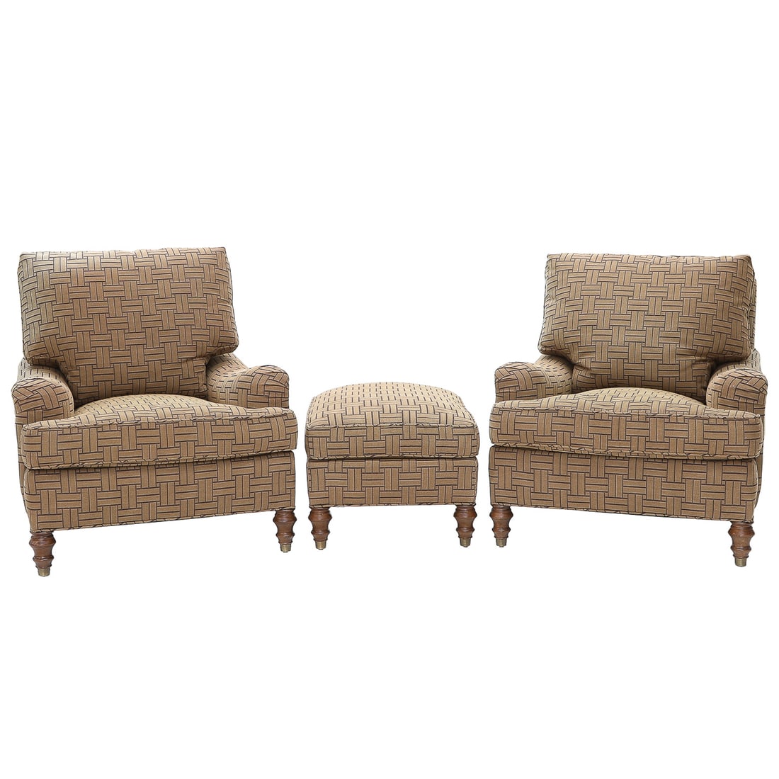 TRS Furniture Inc. Seating Group, Pair of Arm Chairs and Ottoman (1 of 16)