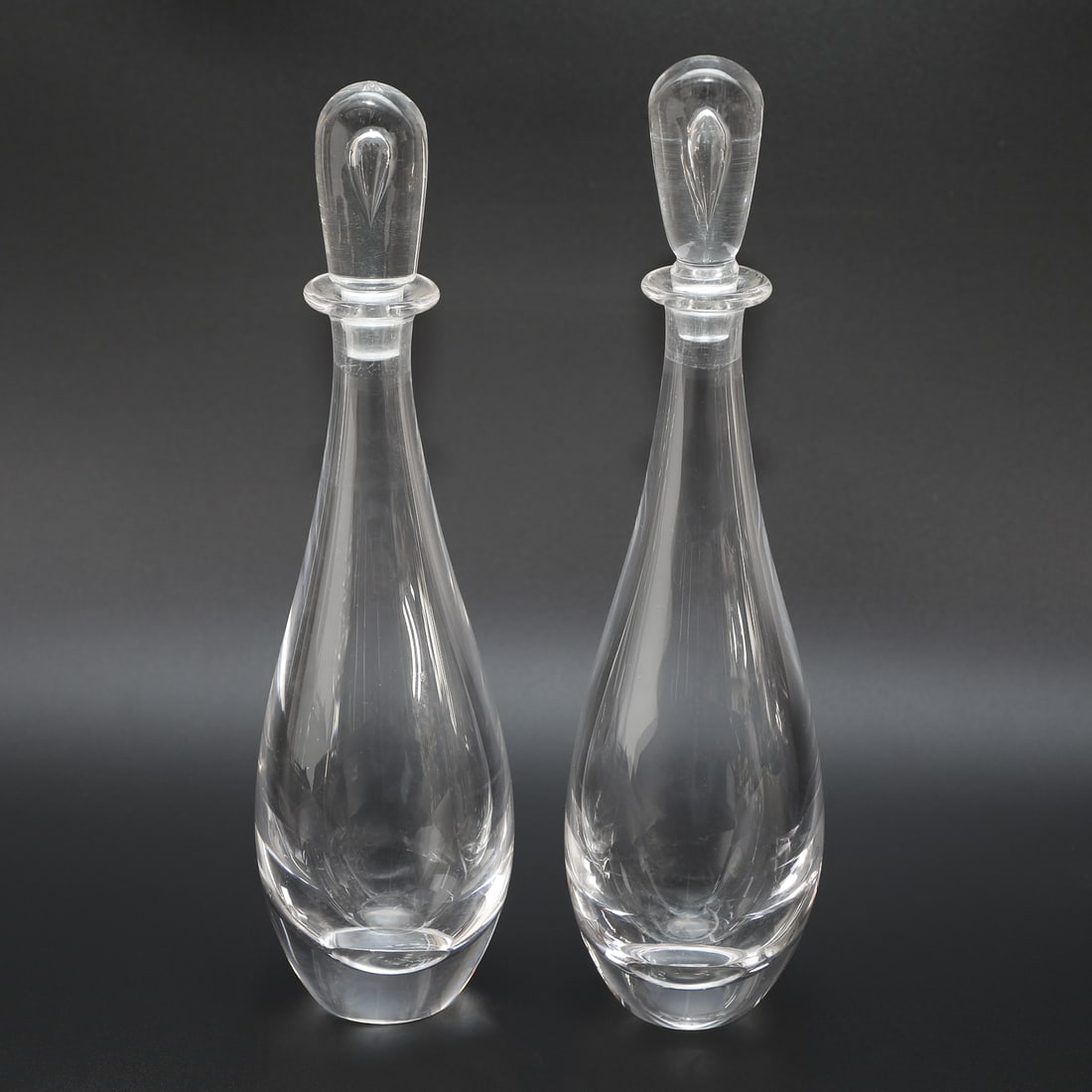 Discontinued Orrefors Crystal Decanters, Pair, Signed and Numbered (1 of 7)