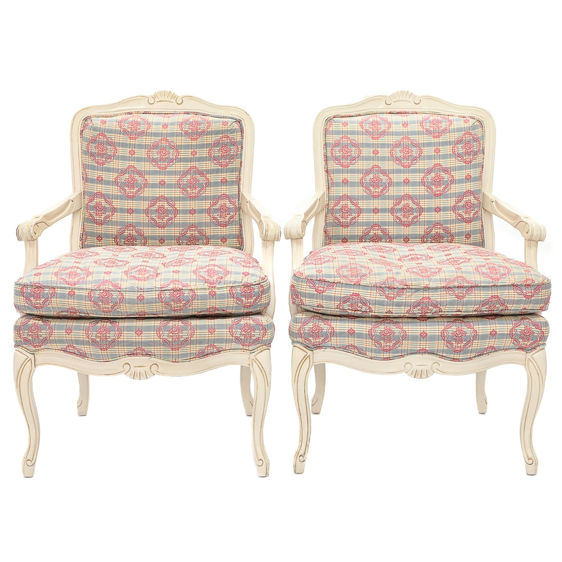 Discontinued Sam Moore Furniture Louis XV Style Armchairs, Pair (1 of 8)