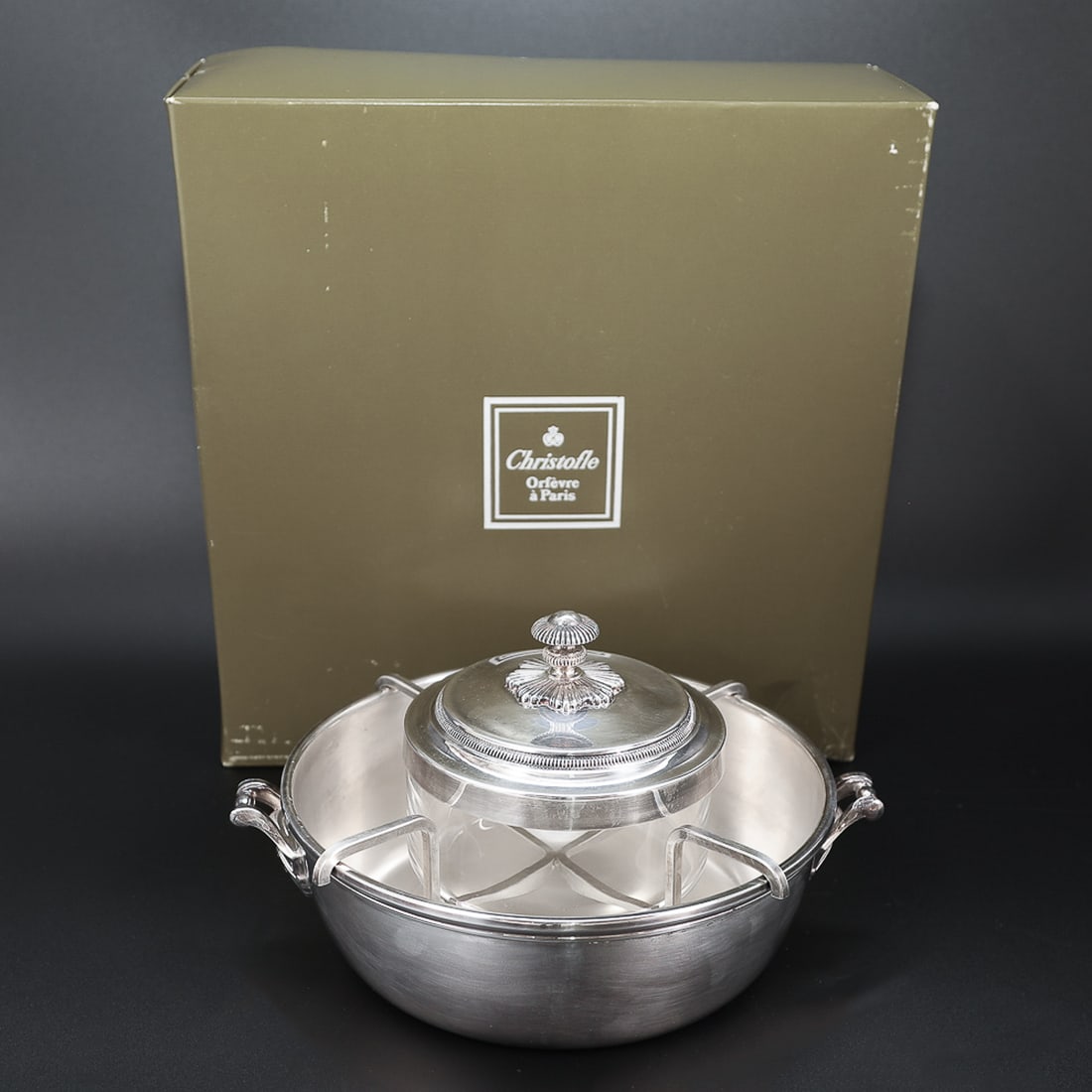 Vintage Christofle France Silver Plated Caviar Serving Set (1 of 10)