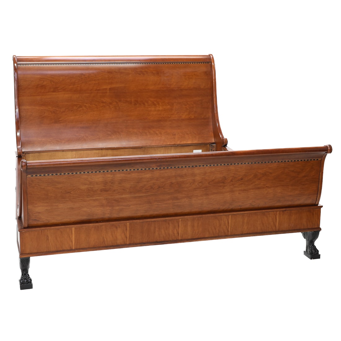 Vintage Discontinued Henredon Cherry King Size Sleigh Bed (1 of 9)