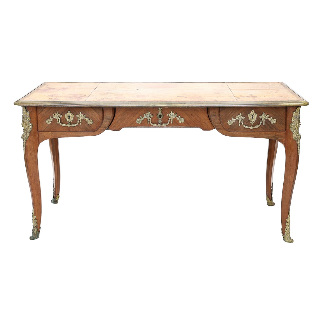 Late 18th C. Louis XV Style Kingswood Bronze Mounted Bureau Plat/Writing Desk (1 of 14)