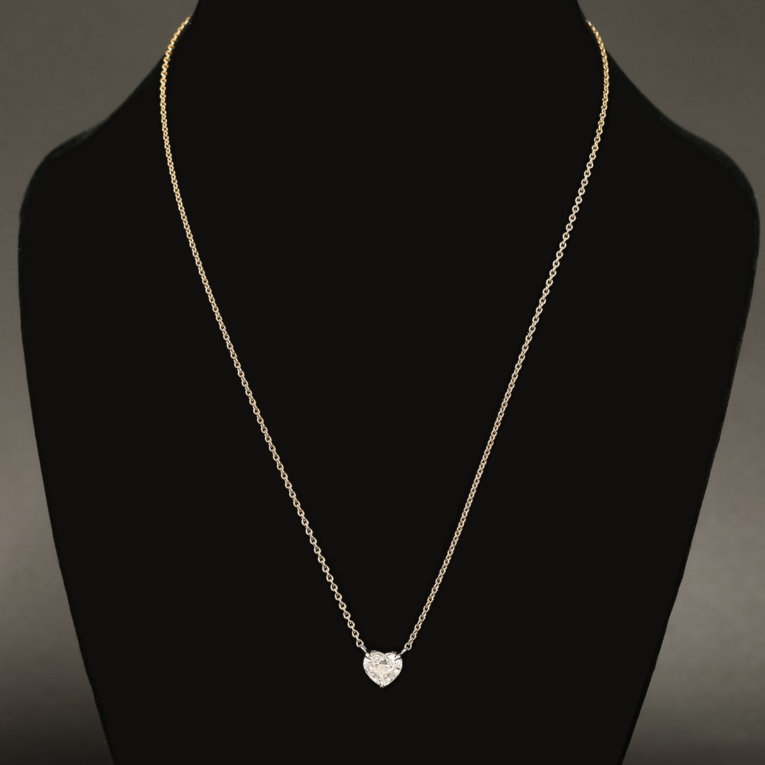 16 Inch 14K Yellow Gold Diamond Solitaire Necklace (1 of 7)