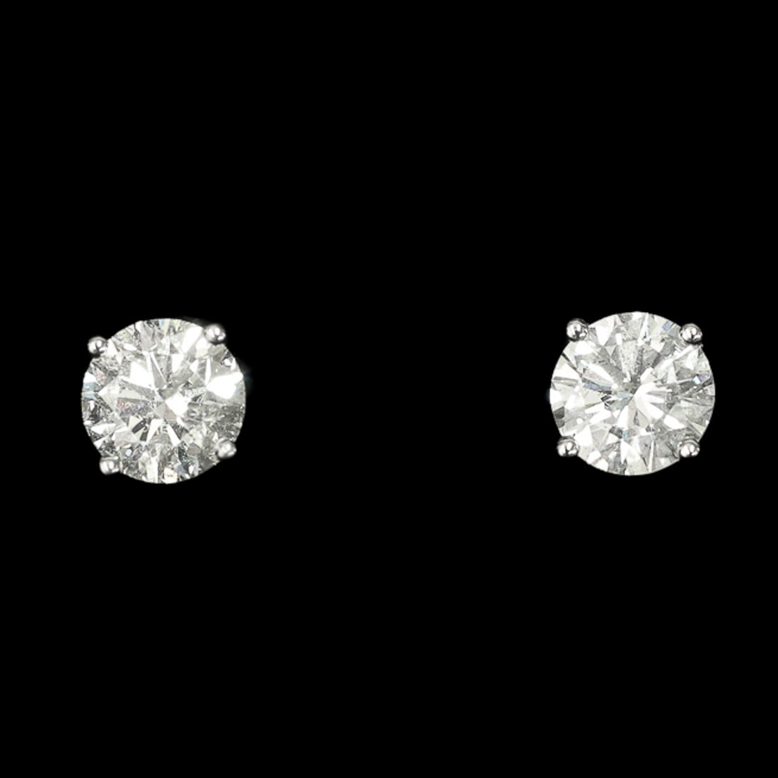 14K White Gold Diamond Stud Earrings (1 of 5)