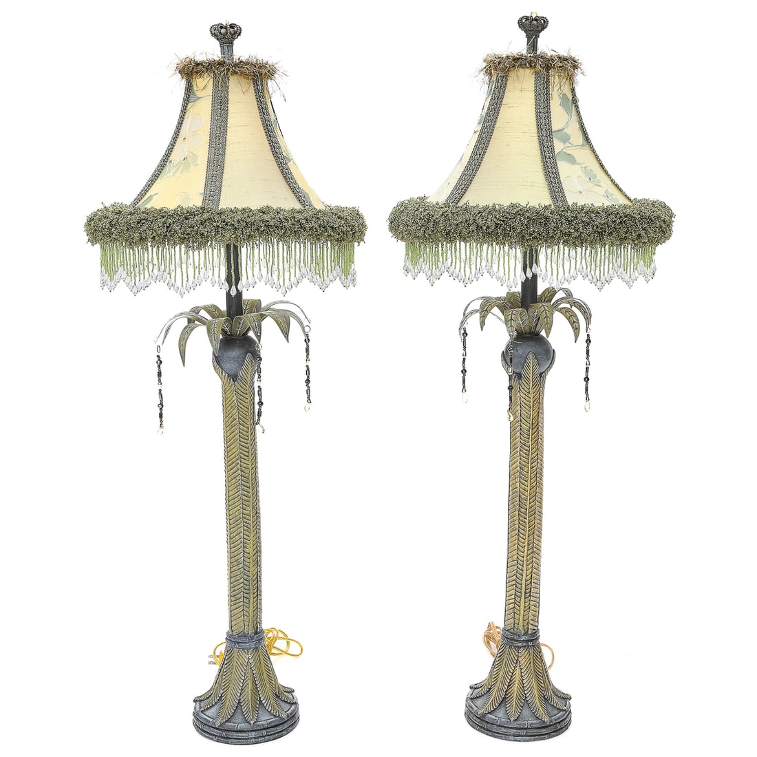 Palmetta Leaf Buffet Lamps, Pair (1 of 8)
