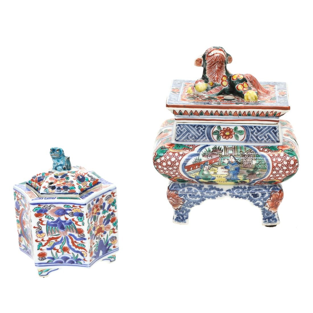 Japanese Imari Porcelain Incense Burners, Two Total (1 of 7)