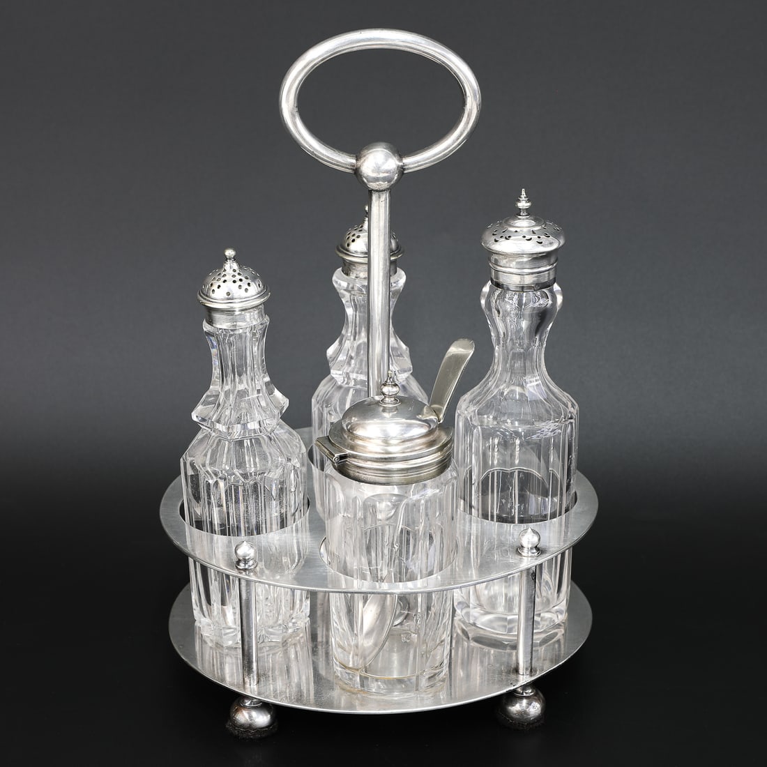 Vintage Elkington and Company English Silver Plated Cruet Set (1 of 8)