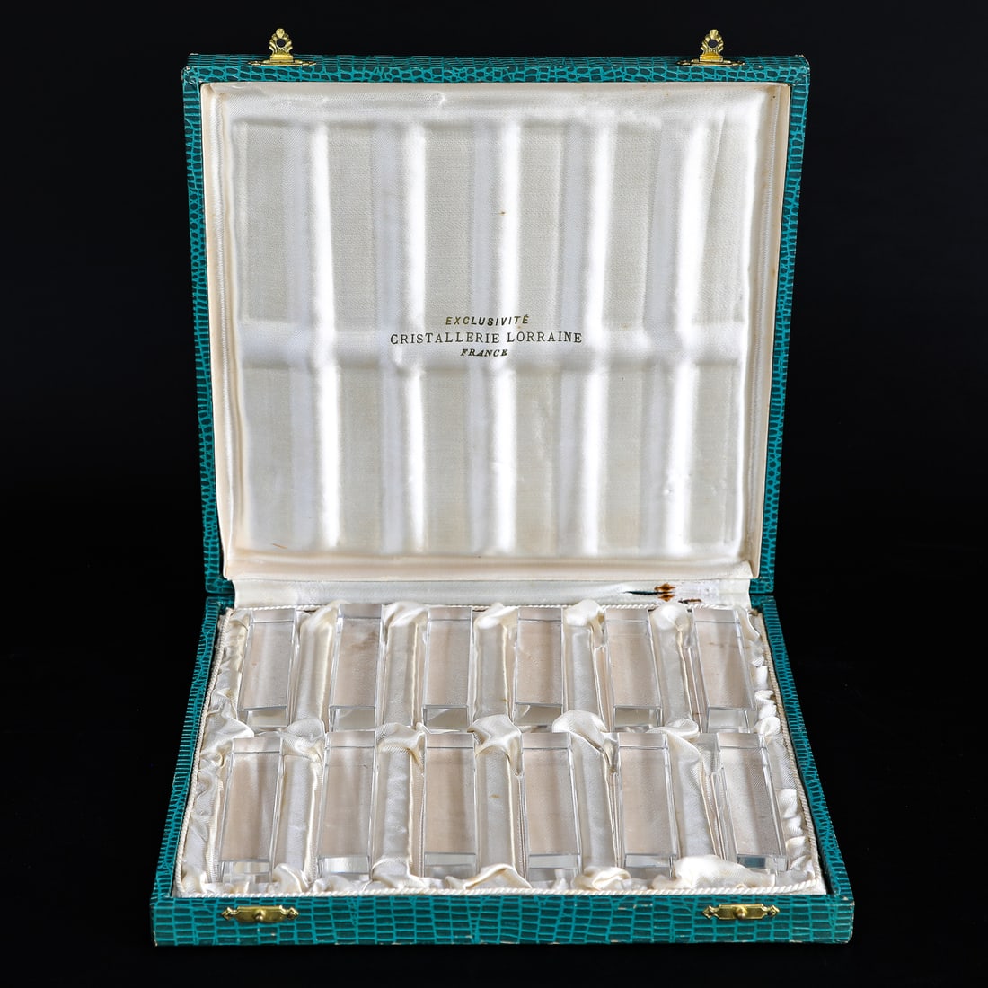 Vintage French Cristallerie Lorraine Crystal Knife Rests, 12 Total (1 of 6)