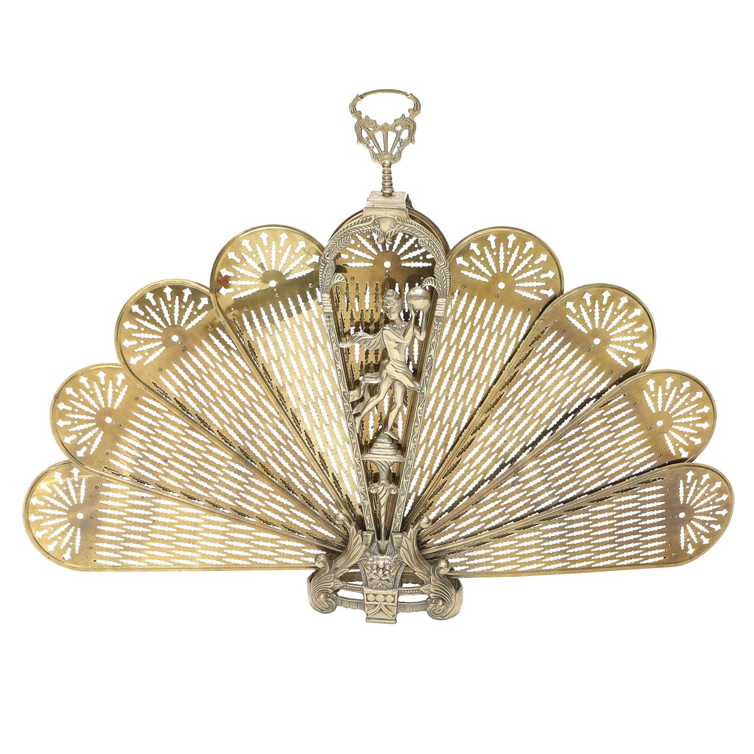 Vintage Brass Peacock Fire Screen (1 of 7)