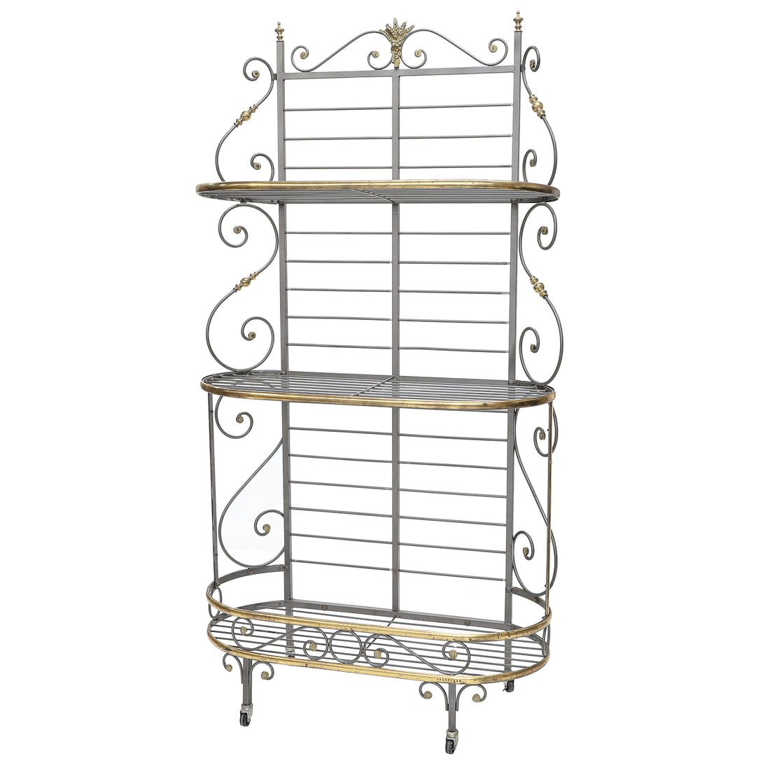 Vintage Italian Made Metal and Brass Baker's Rack (1 of 8)