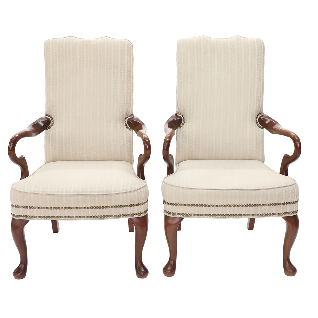 Upholstered Occasional Arm Chairs, Pair (1 of 5)