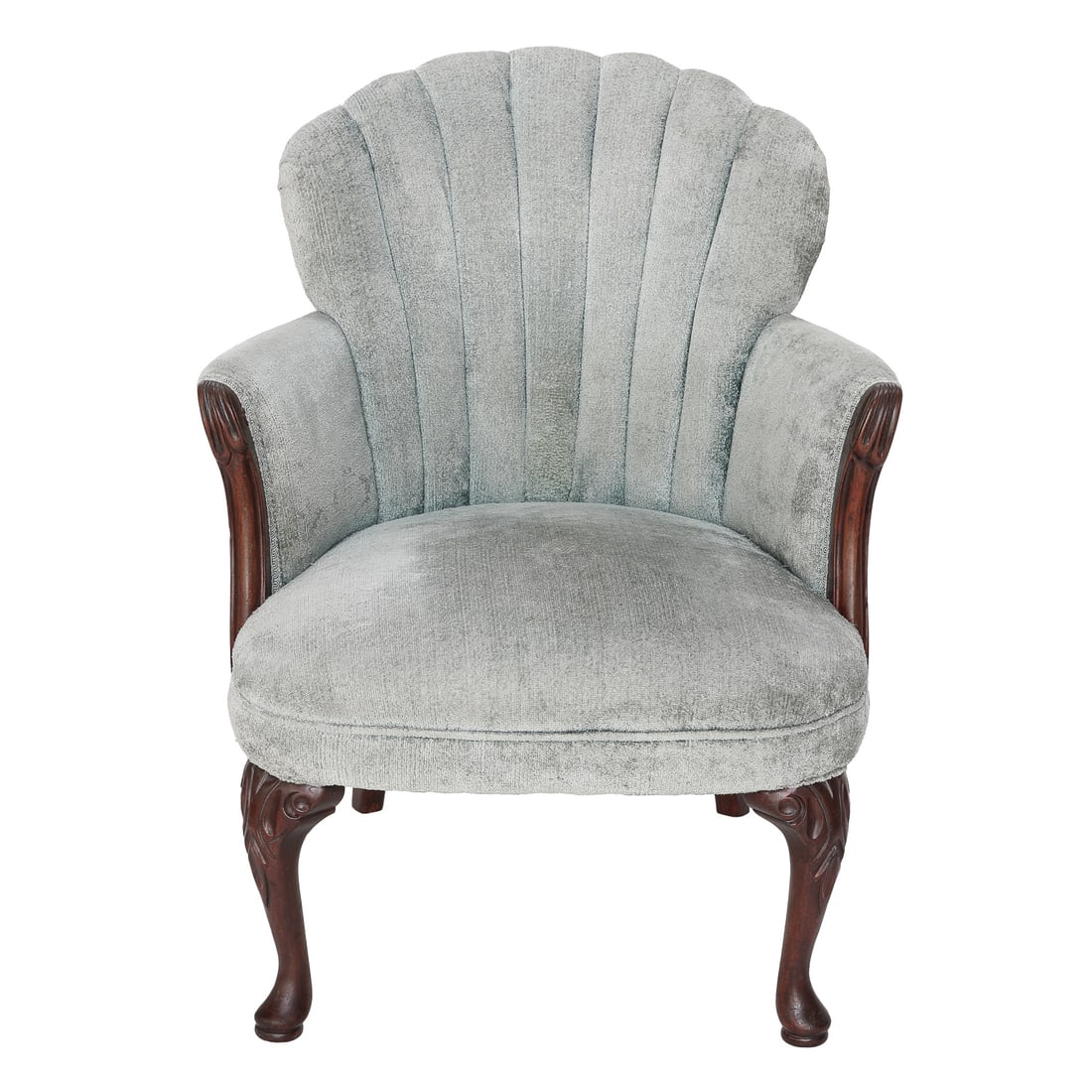 Vintage American Victorian Mahogany Shell Back Arm Chair (1 of 7)