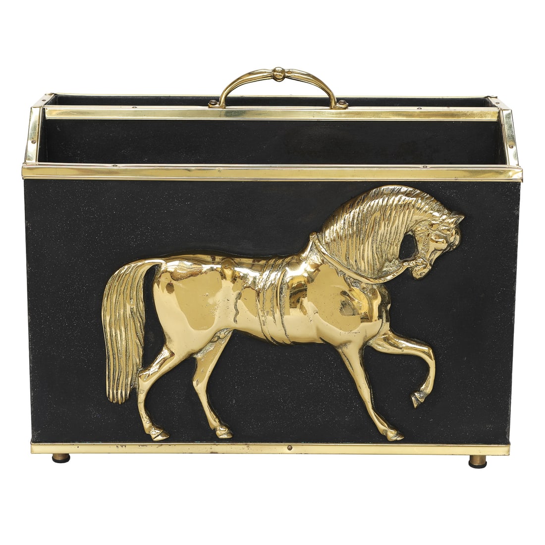 Wood and Brass Magazine Rack/Holder (1 of 6)