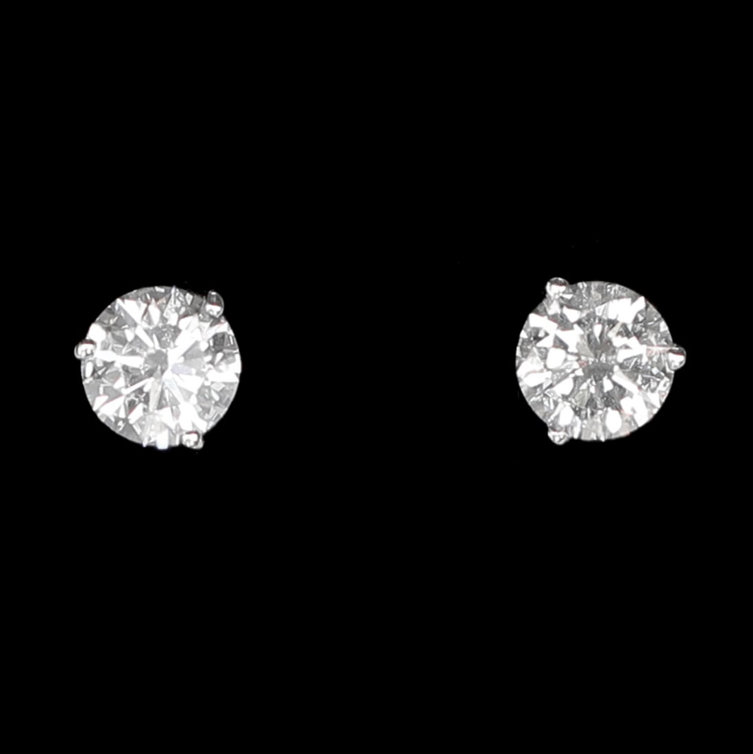 14K White Gold Natural Diamond Stud Earrings (1 of 3)