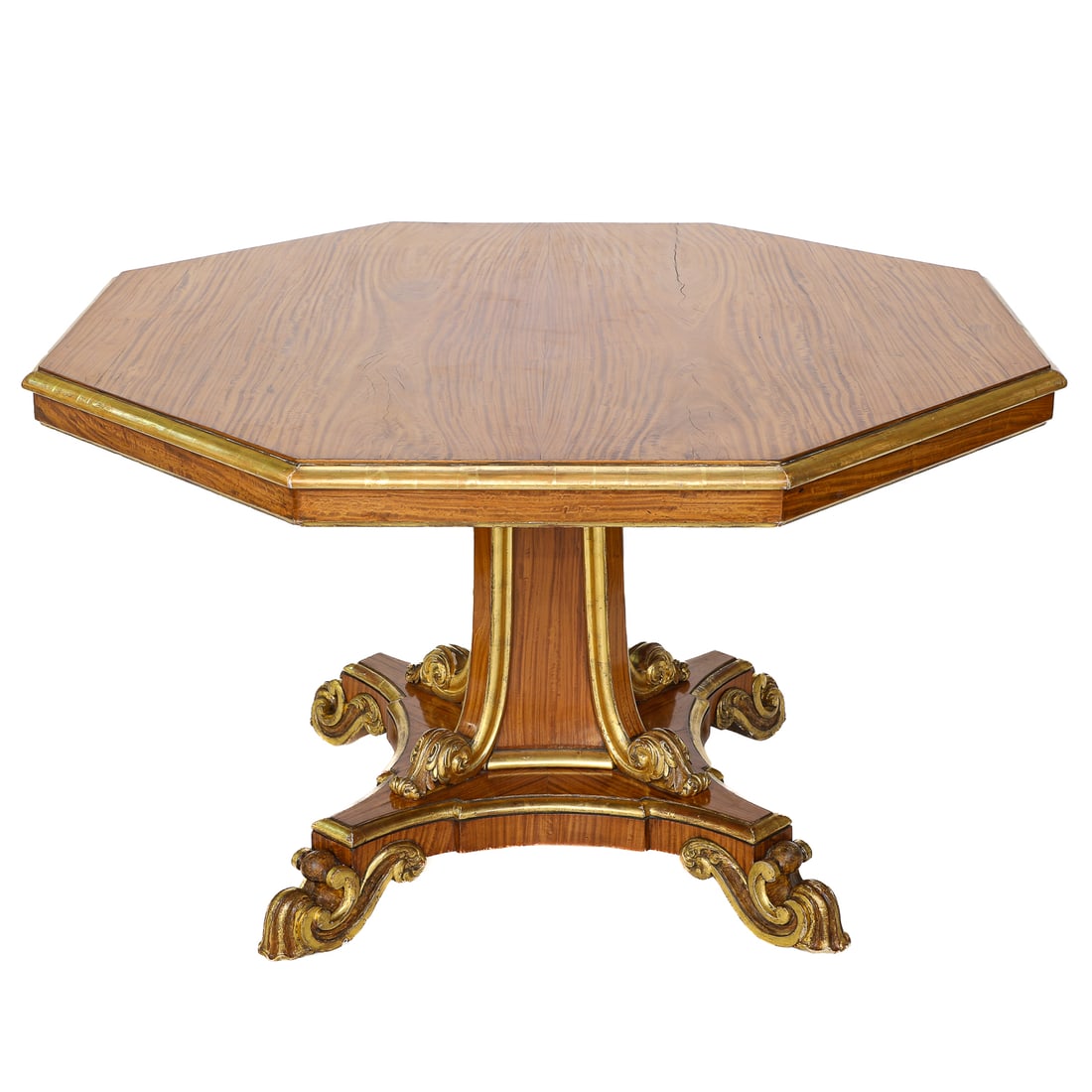 19th C. English James Winter & Sons, Soho, London, Octagonal Shaped Pedestal Center/Card Table (1 of 11)