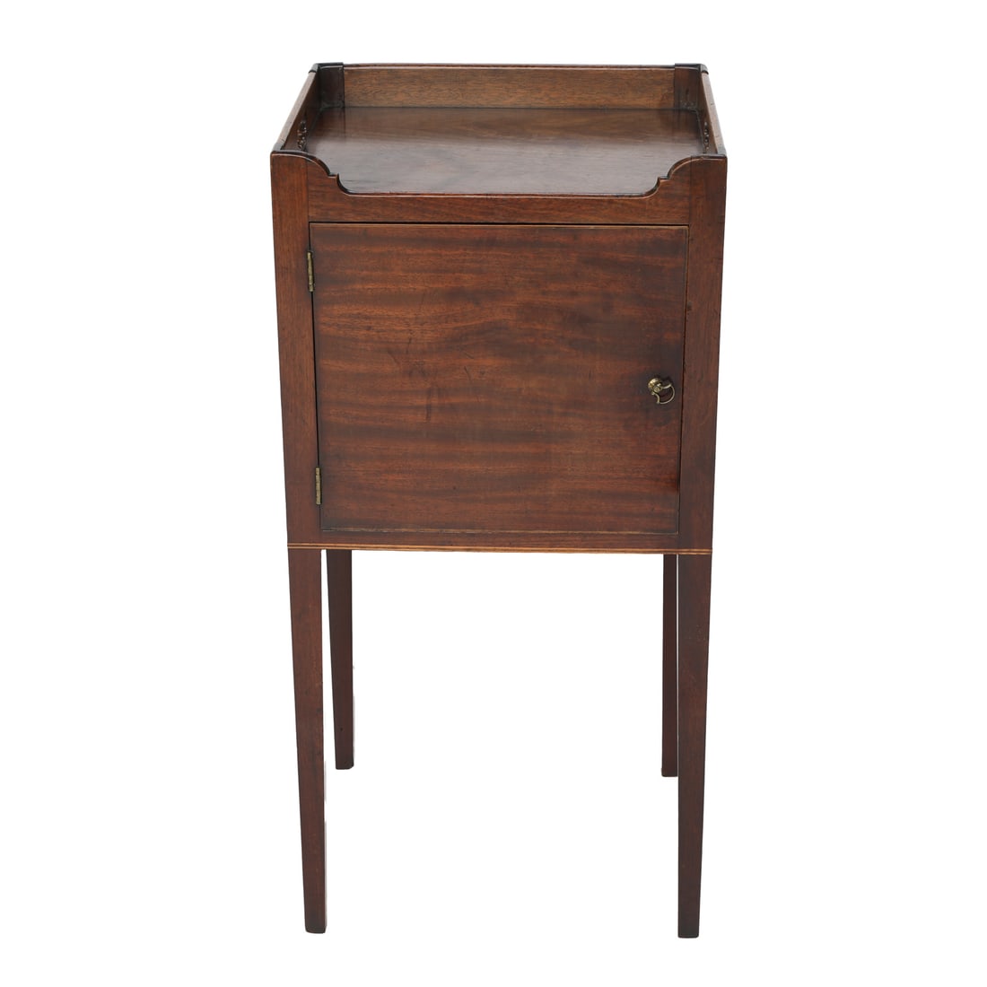 Late 18th-Early 19th C. English Mahogany George III Style Tray Top Cabinet (1 of 8)